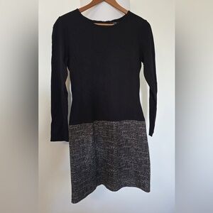 Jacob Black and Gray Long Sleeve Dress
